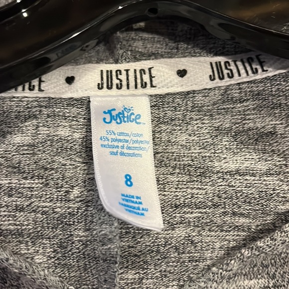 Justice pullover with rainbow letters - super soft - great condition girls sz 8 - Picture 4 of 4